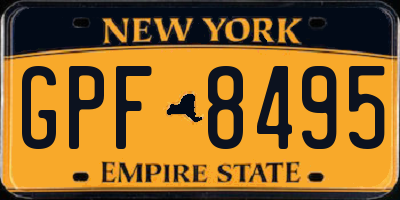 NY license plate GPF8495