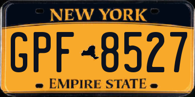 NY license plate GPF8527