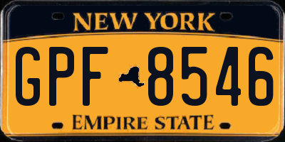 NY license plate GPF8546