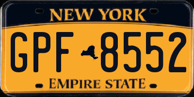 NY license plate GPF8552