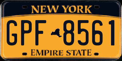 NY license plate GPF8561