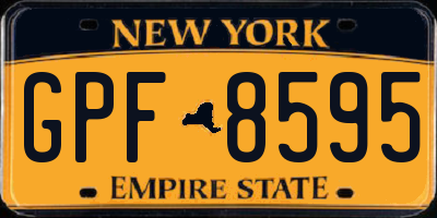 NY license plate GPF8595