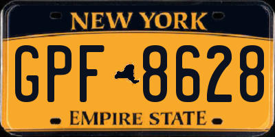 NY license plate GPF8628