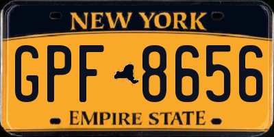 NY license plate GPF8656