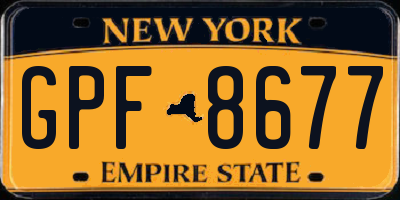 NY license plate GPF8677