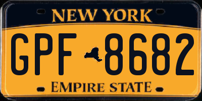 NY license plate GPF8682