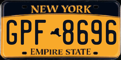 NY license plate GPF8696