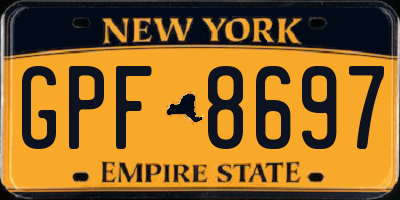 NY license plate GPF8697