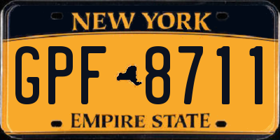 NY license plate GPF8711