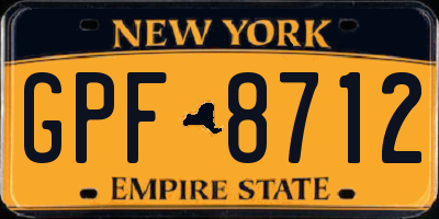 NY license plate GPF8712