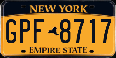 NY license plate GPF8717