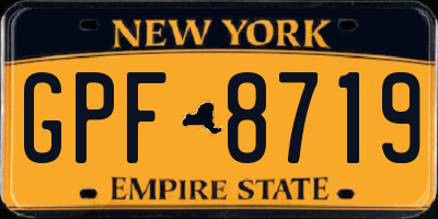 NY license plate GPF8719