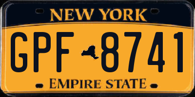 NY license plate GPF8741