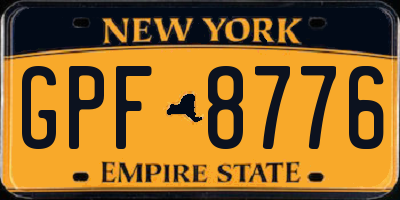 NY license plate GPF8776