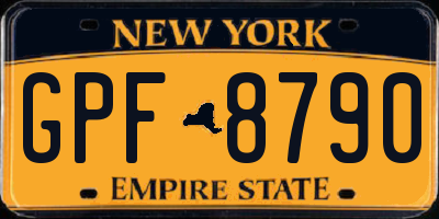 NY license plate GPF8790
