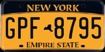 NY license plate GPF8795