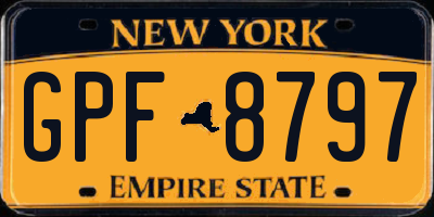 NY license plate GPF8797