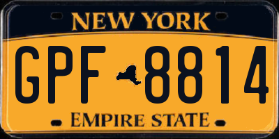 NY license plate GPF8814