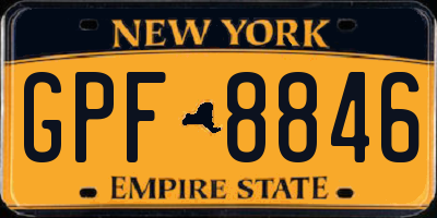 NY license plate GPF8846