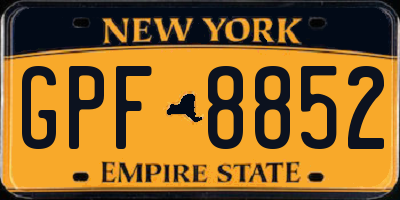 NY license plate GPF8852