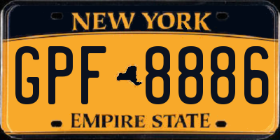 NY license plate GPF8886