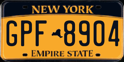NY license plate GPF8904