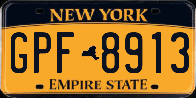NY license plate GPF8913