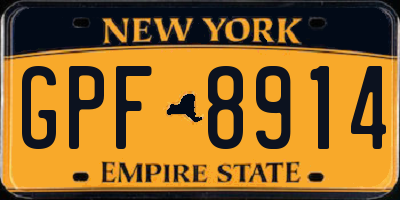 NY license plate GPF8914