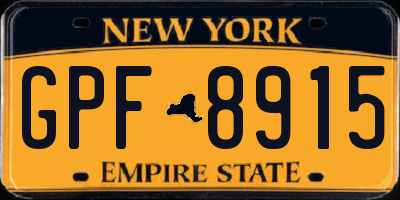 NY license plate GPF8915