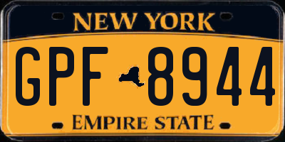 NY license plate GPF8944