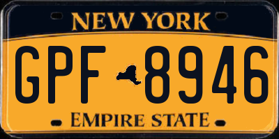 NY license plate GPF8946