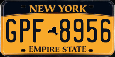 NY license plate GPF8956