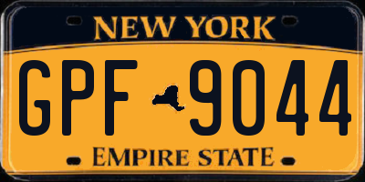 NY license plate GPF9044