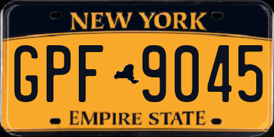 NY license plate GPF9045