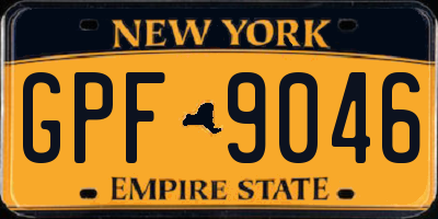 NY license plate GPF9046