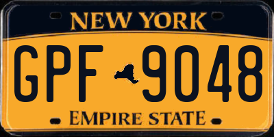 NY license plate GPF9048