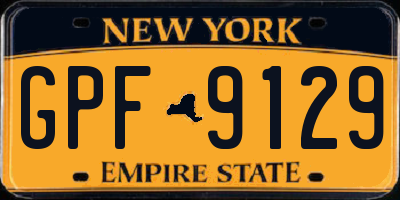 NY license plate GPF9129