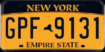 NY license plate GPF9131