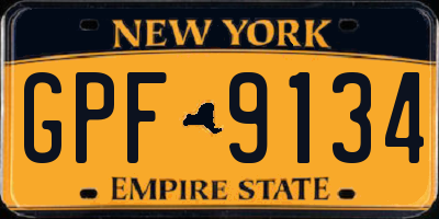 NY license plate GPF9134