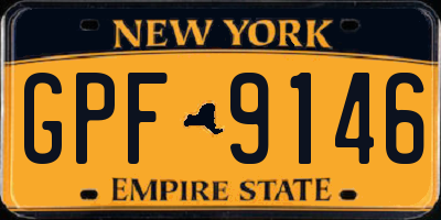 NY license plate GPF9146