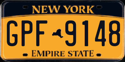 NY license plate GPF9148