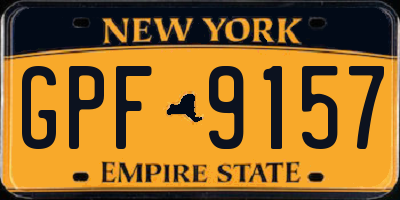 NY license plate GPF9157