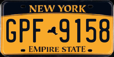NY license plate GPF9158