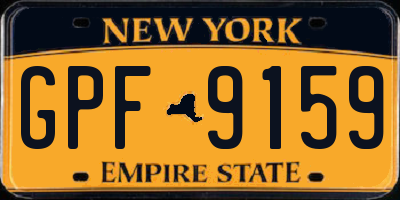 NY license plate GPF9159