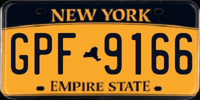 NY license plate GPF9166