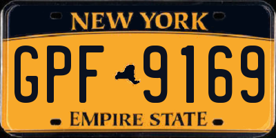 NY license plate GPF9169