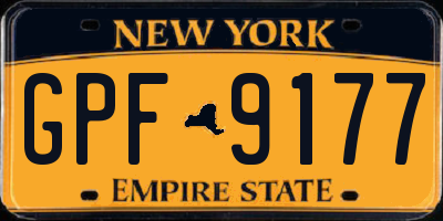 NY license plate GPF9177