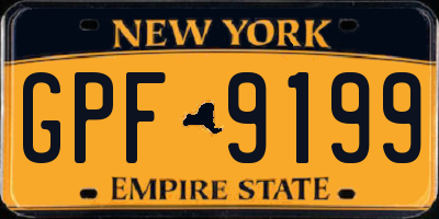NY license plate GPF9199