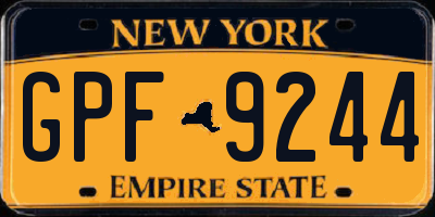 NY license plate GPF9244