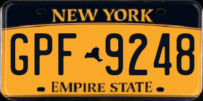 NY license plate GPF9248